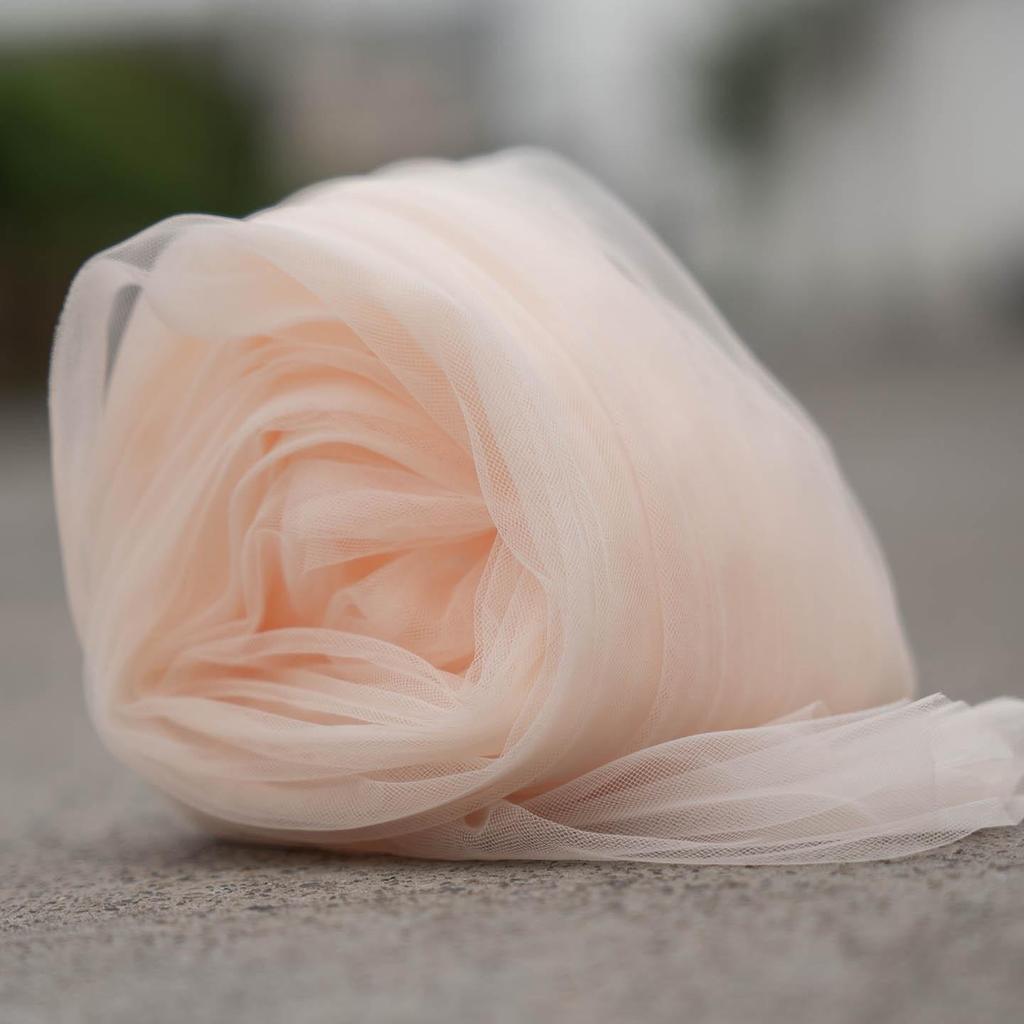 Fairy Mist Soft Tulle Fabric: Handmade Solid Color Lace Veil for Clothing DIY Projects