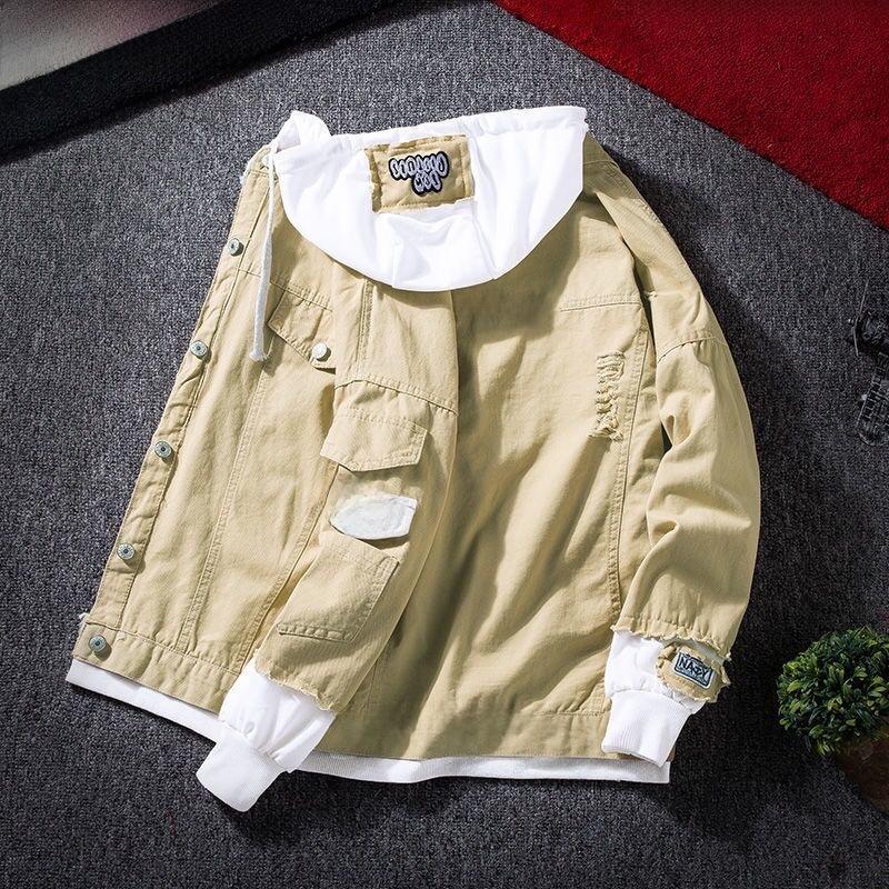 Men's 2020 Stylish Loose-Fit Korean Denim Jacket for Autumn and Winter