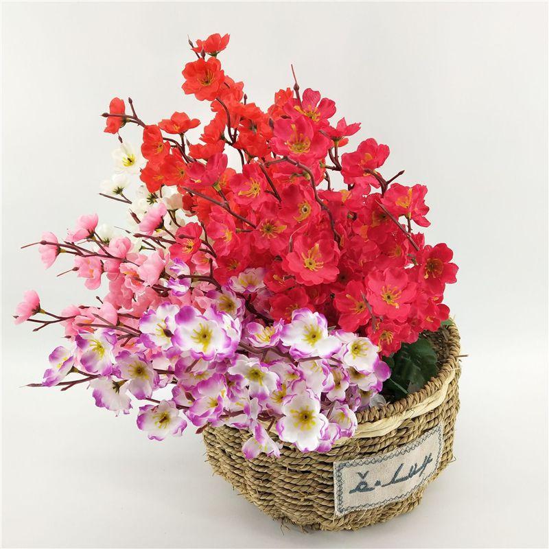 Gorgeous 43cm Artificial Plum Spring Blossom With 81 Heads For Home Garden Decor