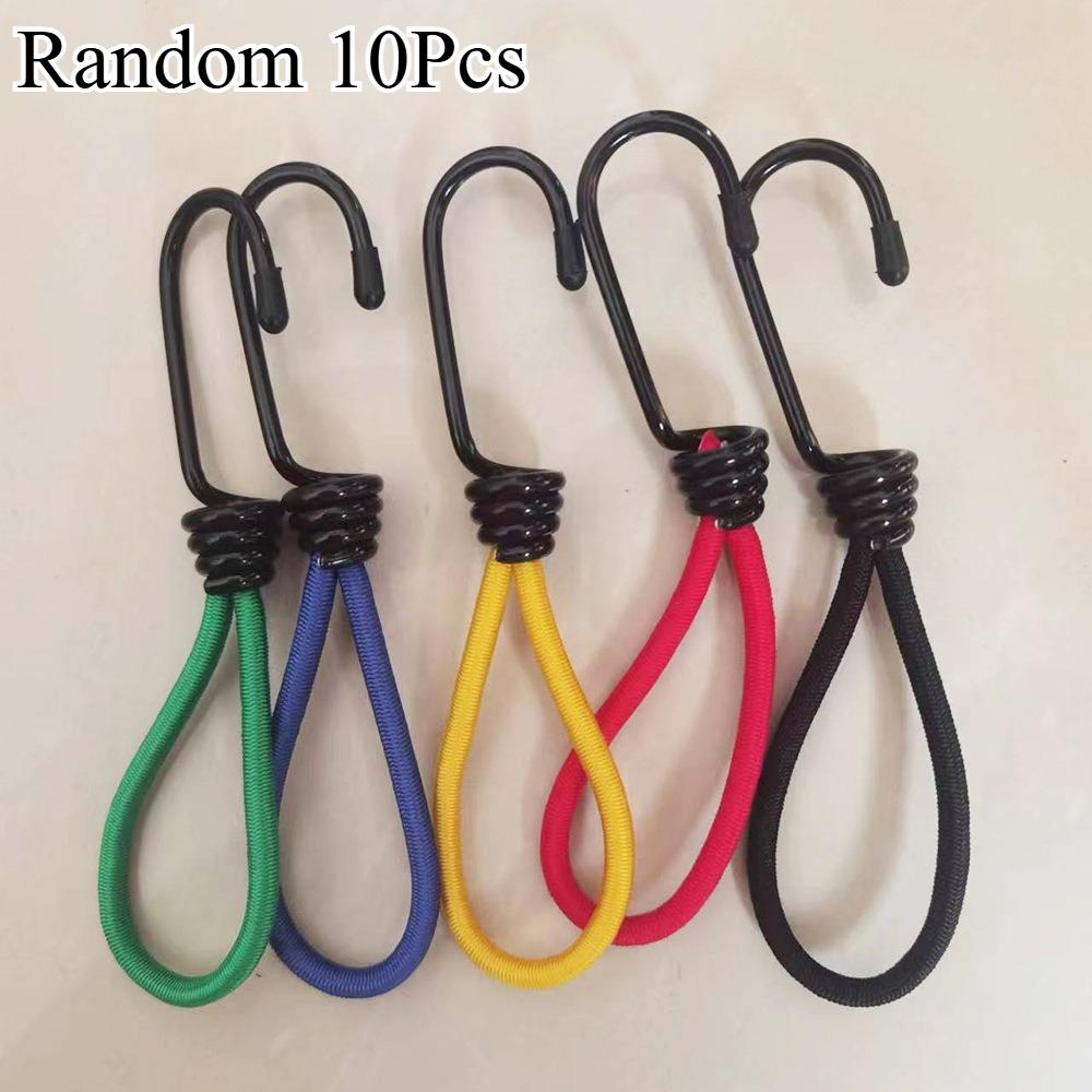 

10Pcs Heavy Duty Bungee Cords With Hooks - Ideal For Tarps, Tents, Wire Racks, Camping Carts & More, Secure & Easy Tie-Down, Cam