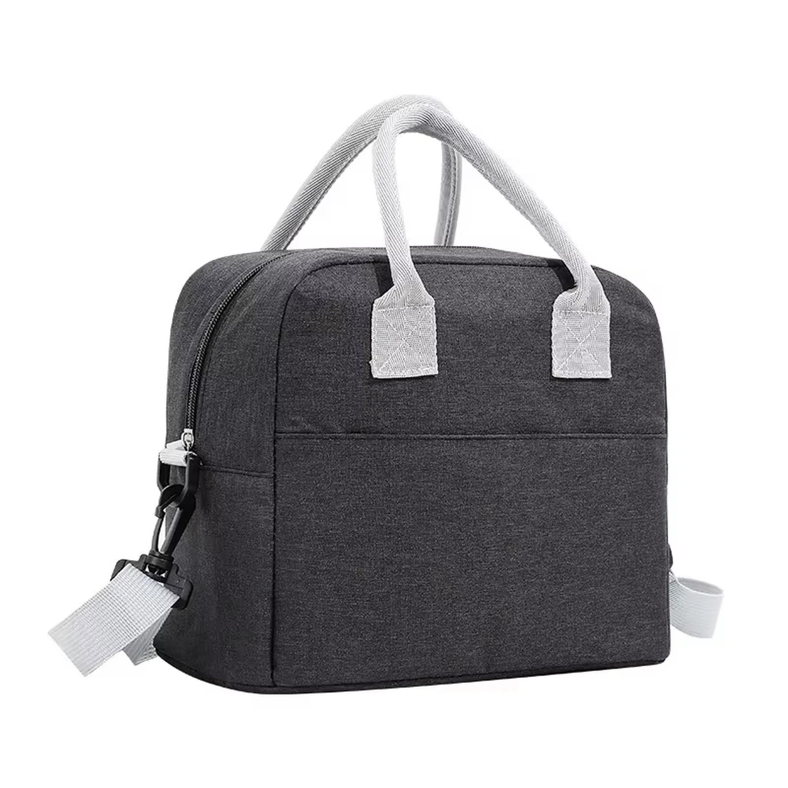 

Large Insulated Lunch Bag for Students, Thickened Aluminum Foil Thermal Tote Bag one size чорний