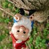 Gnome climbing rope tree face pendant resin dwarf outdoor Christmas decoration garden ornament