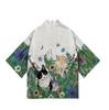 New Women's Cute Kitten Digital Print Summer Seven Sleeve Kimono Cardigan Japanese Kimono