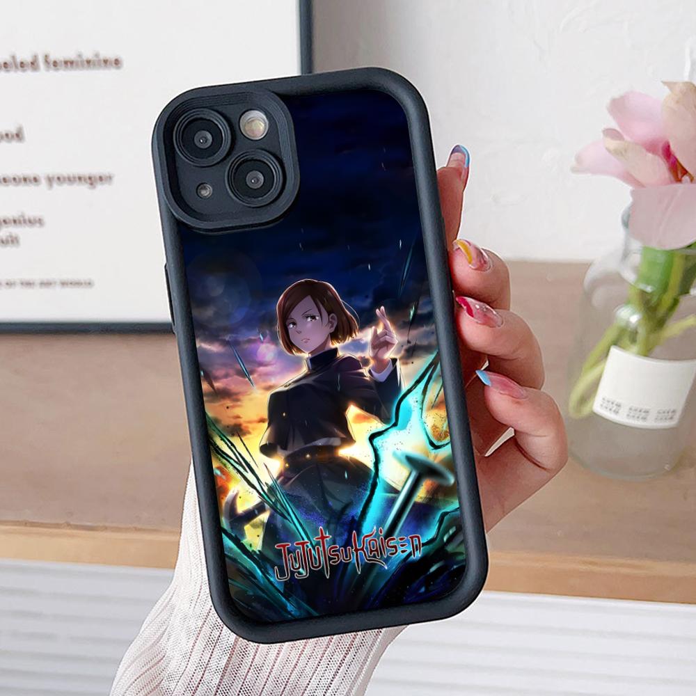 Jujutsu Kaisen Nobara Mobile Phone Case for iPhone 17 16 15 14 13 12 11 Air Pro Max Plus Thicken TPU Colorful Cover Cover Luxury