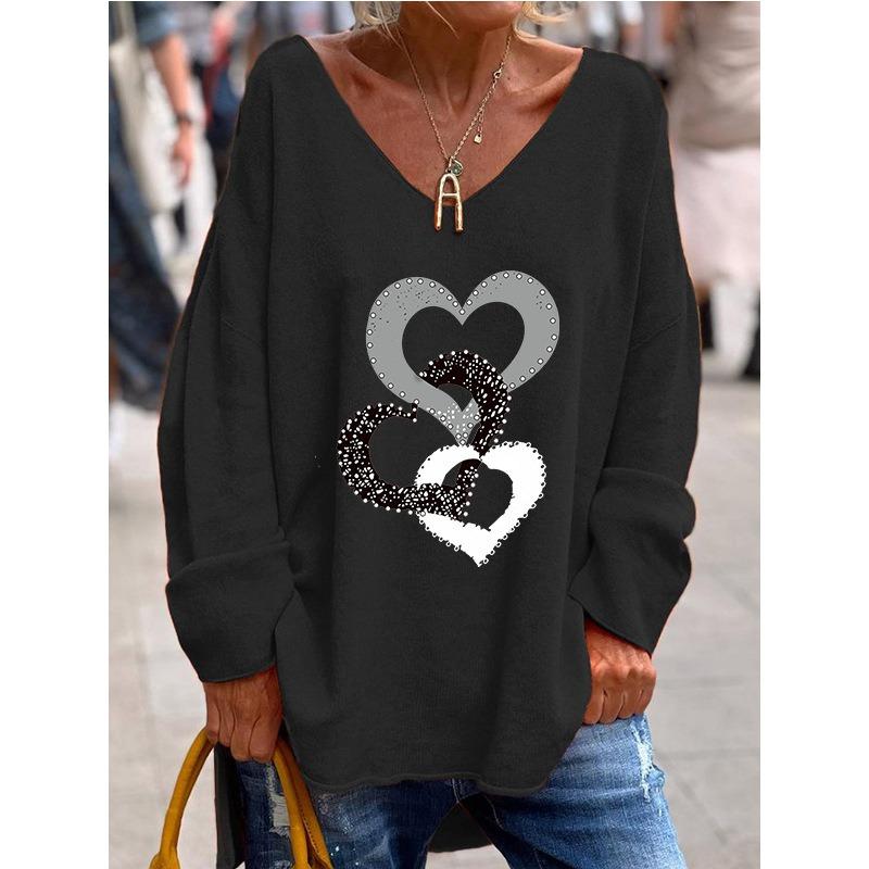 JPNTKY Women's Fashion Casual Long Sleeve V-Neck Blouses & Shirts