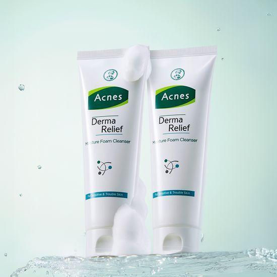 Acnes DermaRelief Moisture Foam Cleanser Double Pack (125ml+125ml)