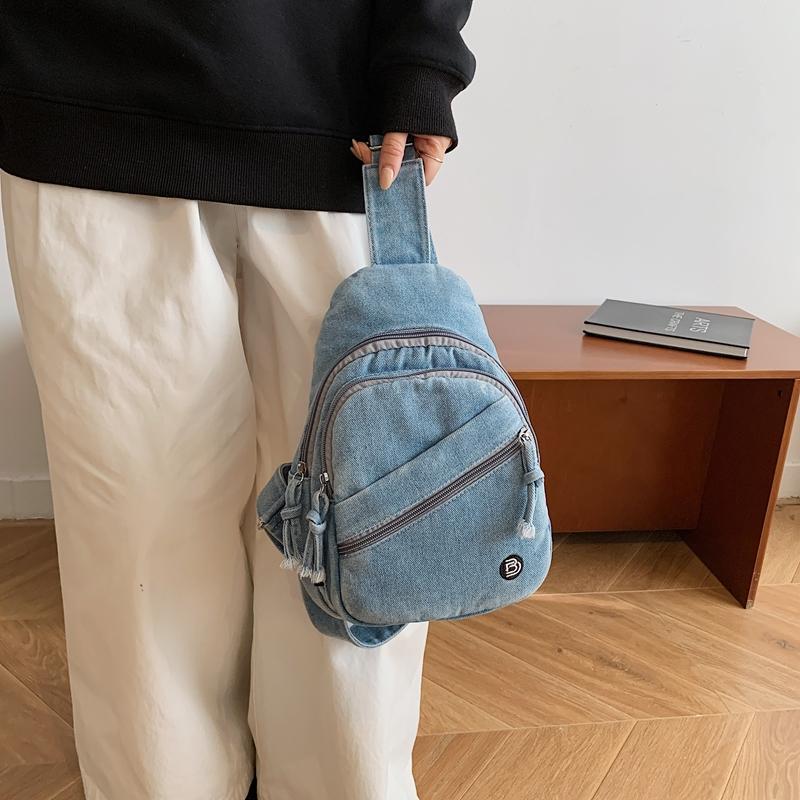 Damen Brusttasche Große Kapazität Mehrschichtige Umhängetasche Crossbody-Tasche