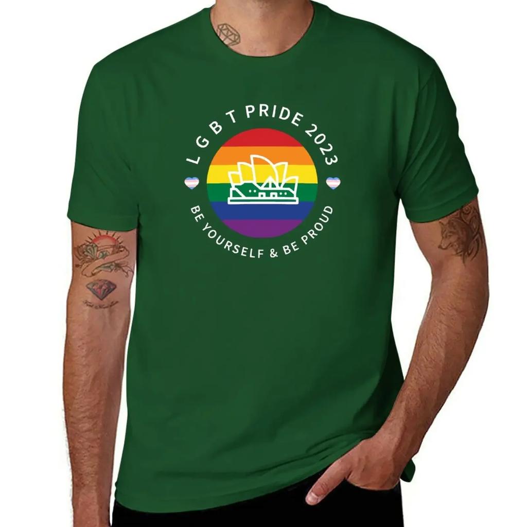 Sydney Pride Festival 2023 T-Shirt Sports Fans Aesthetic Clothes Customs Design Your Own Men's T-shirts