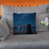 Star Heart MoonLight Cat Pillow Case Anti-dustmite Pillowcase Invisible Zipper Silky Short Plush Sofa Cushion Cover