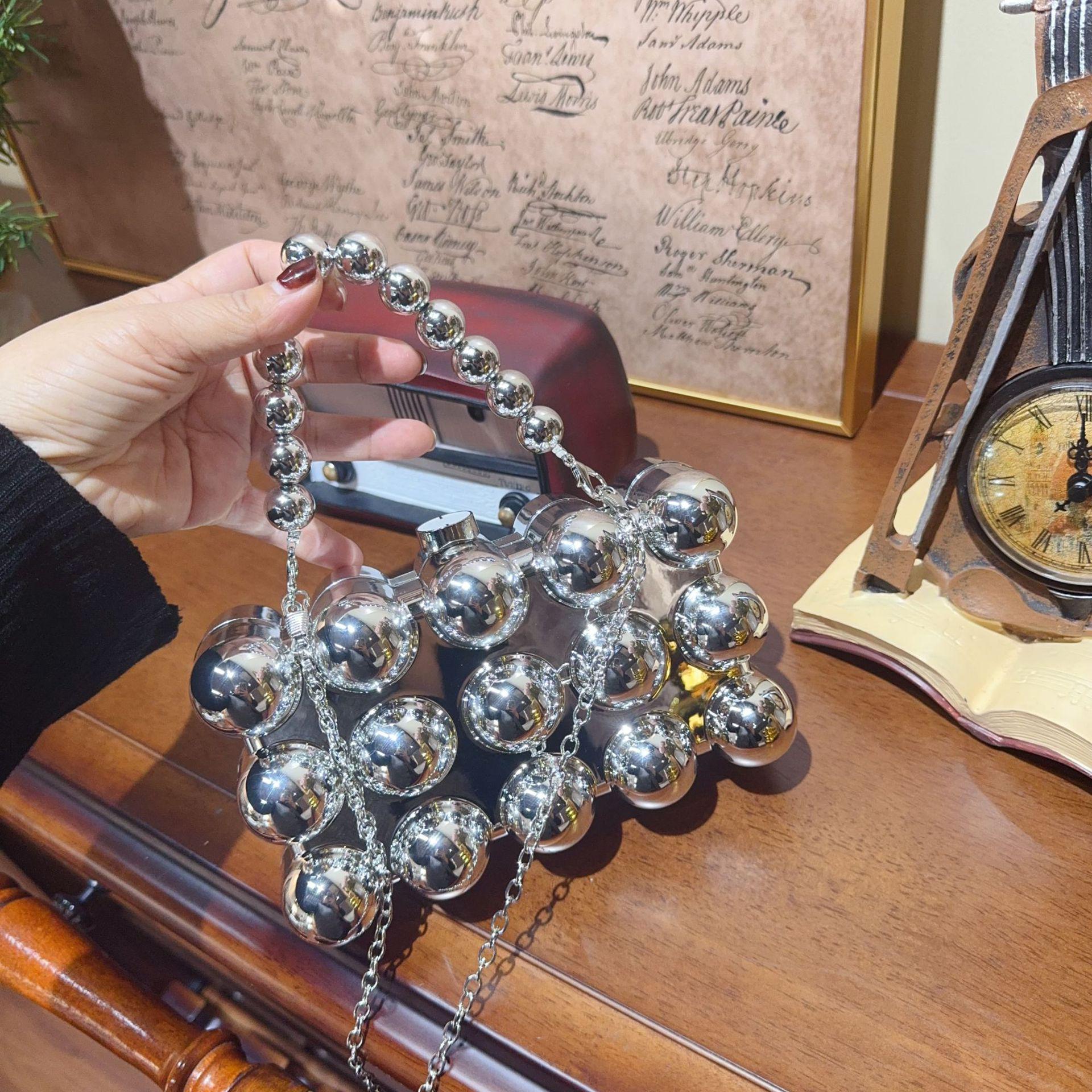 

Золотая блестящая акриловая сумка через плечо - Европейский и американский стиль, конфетный цвет