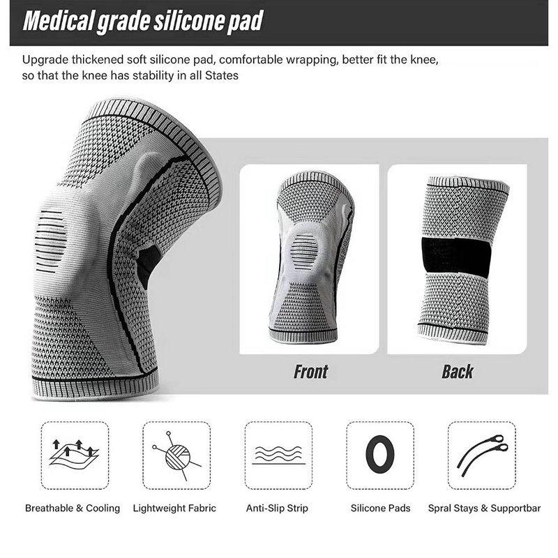 Non-Slip Silicone Knee Pads: Anti-collision Leg Guards for Sports & Outdoor Activities