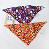 Halloween Pet Bandana Triangle Bib For Cats And Dogs Adjustable Collar Scarf Printed Neck Accessories Puppy Kitten Costume Decor