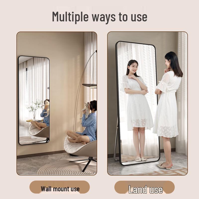 Elegant White Full-Length Dressing Mirror
