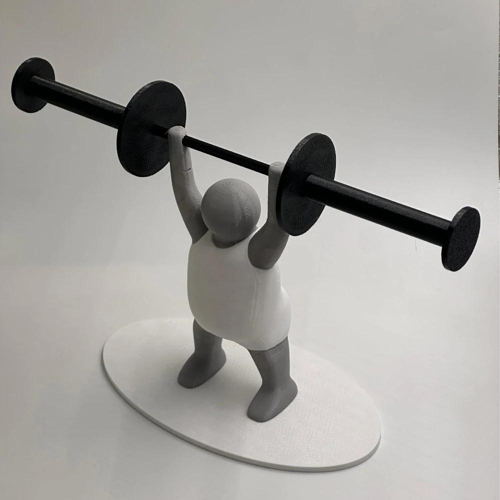 Funny Toilet Paper Shelf 3d Printing Weightlifting Figurine Napkin Rack Home Decor Organizer For Tissue Rolls Wipes Towels