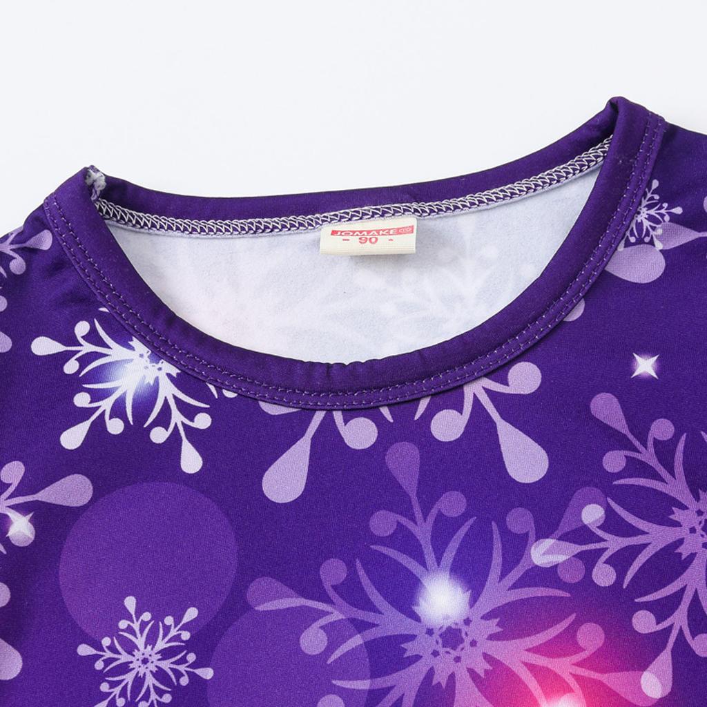 Christmas Baby Long Sleeve Cartoon Printed Casual Dress Princess Dress