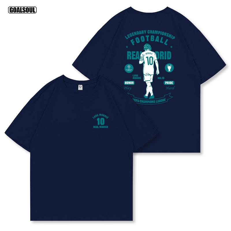2025 MODRIC tričko Real Madrid Ne. 10 MoDRIc Fotbalová Trendová Značka Americký Retro Ležérní Bavlna Krátký Rukáv Vysoká Kvalita Ins