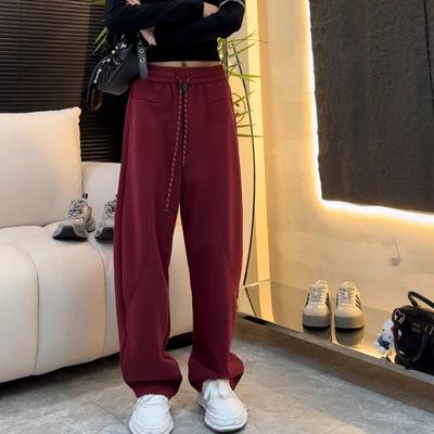 Pantaloni da tuta larghi e dritti con gamba larga e pantaloni snellenti