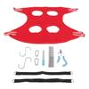Dog Grooming Hammock Set Breathable Safe Restraint Bag Pet Grooming Sling with Nail Clipper Comb for Puppy Cat Red 10