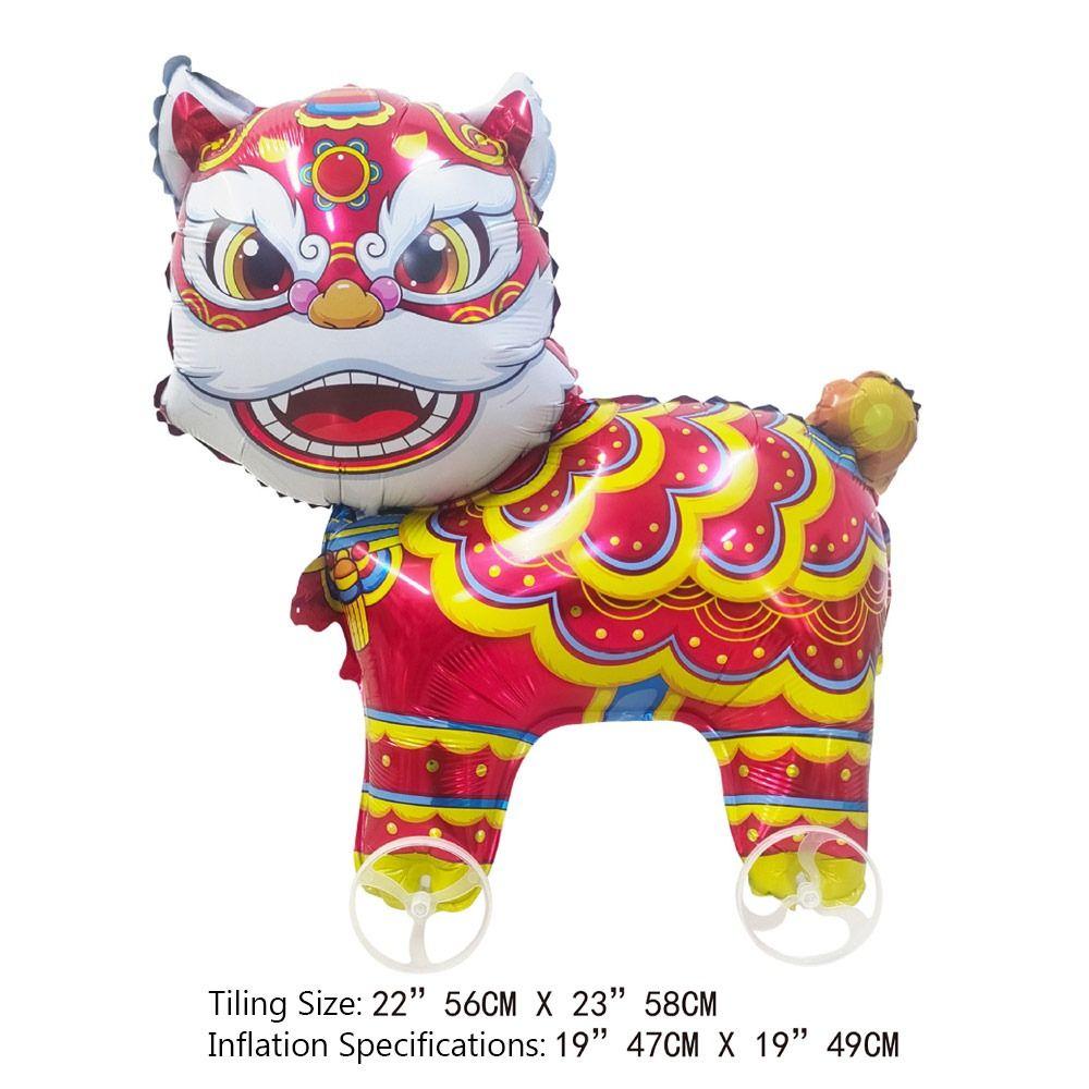 Large Size Walking Balloon Cartoon Animal Foil Balloons Balloon With Wheel  Scene Decoration