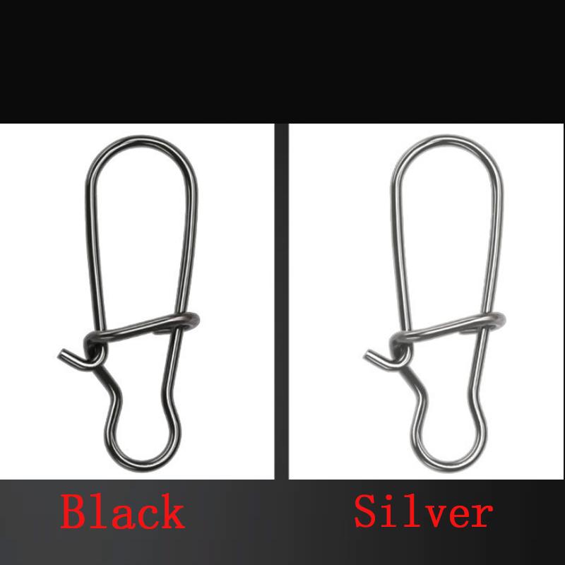TAKEDO 1000PCS/BAG Reinforced Fishing Snap Stainless Steel Fishing Accessories Powerful Connector Hook and Lure YM-2004