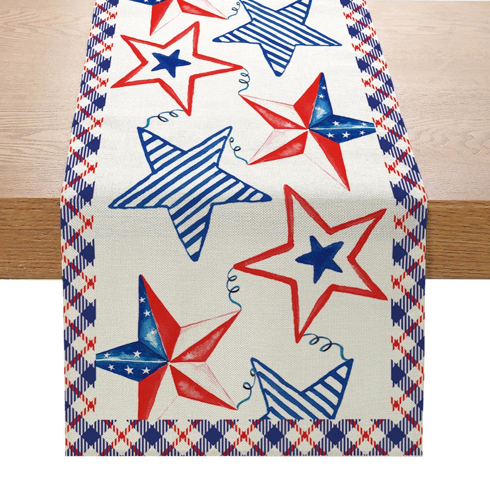 День независимости Настольный флаг Льняной печатный стол Декоративная скатерть — фото 6