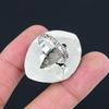 Fossil Coral Gemstone Sterling Silver Solitaire Engagement Ring Jewelry Size 7