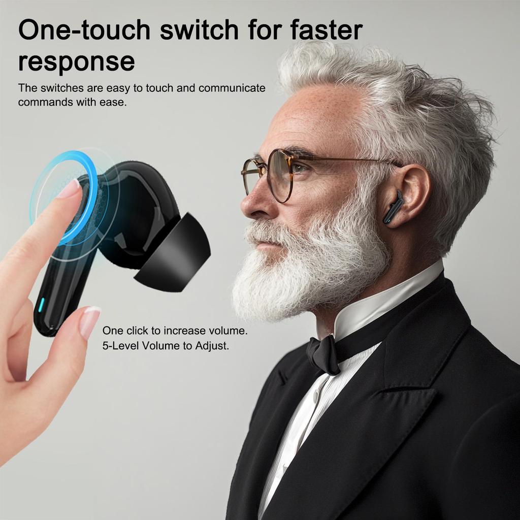 Hearing Aids Bluetooth Hearing Aid Hearing Amplifiers Music Streaming Phone Call Auto Switch Noise Cancelling Clarity Sound Audifonos