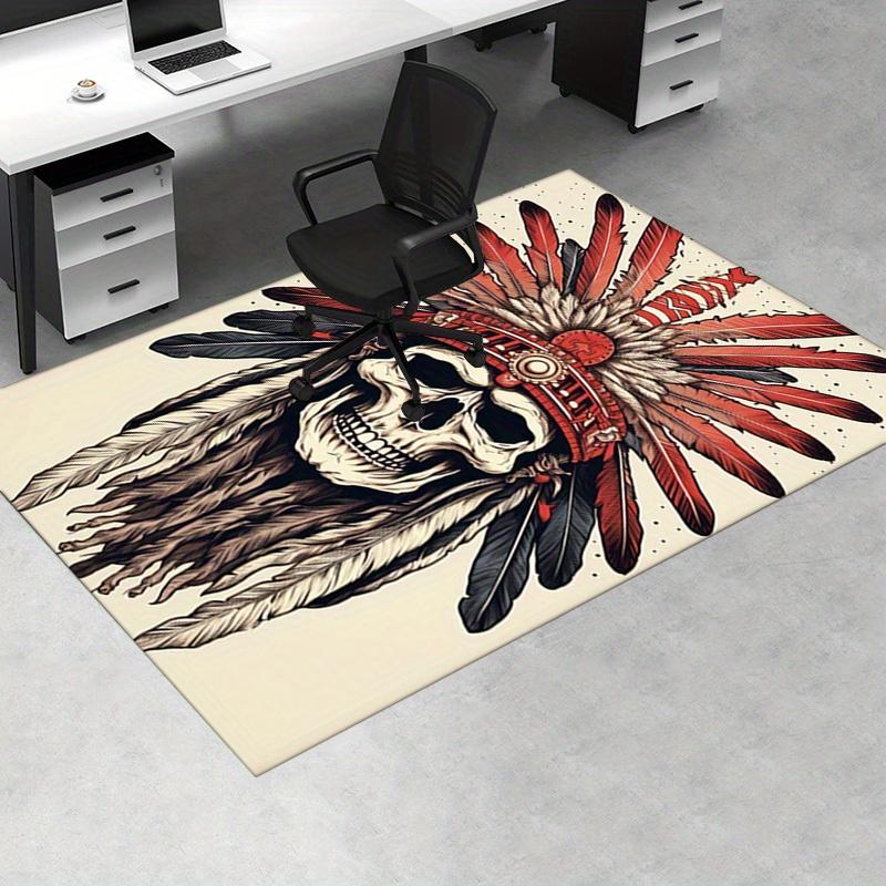 1pc. Indian Chief Feather Headdress Rug for Home Decor, Office Carpet, Chair Cover, Outdoor Mat, Gift Idea