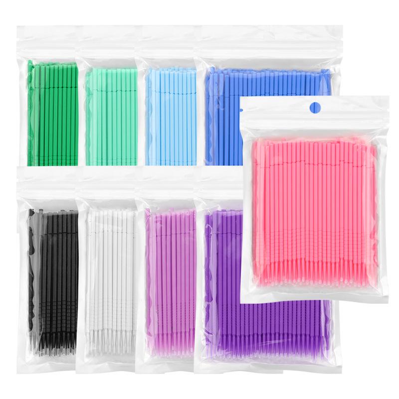 Premium Disposable Colored Nano Cotton Swabs for Eyelash Extensions, Tattooing, and Makeup Cleaning