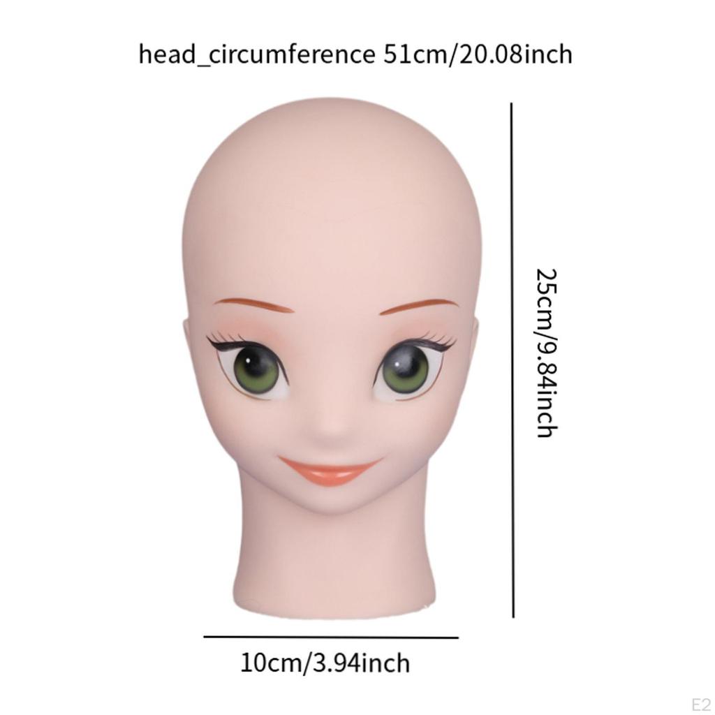 Bald Mannequin Head Manikin for Wig Making Stable Lightweight Professional Sturdy Display