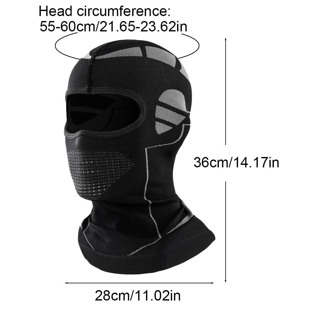 Winter Warme Sturmhaube Hut Elastisch Atmungsaktiv Vollgesichtsmaske Für Outdoor Laufen Radfahren Skifahren Motorradhelm-Innenfutter Winddichter Nackenschutz
