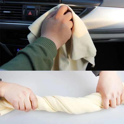 Natural Chamois Leather Car Washing Towels Super Absorbent Car Home Window Glass Drying Cleaning Cloth Quick Dry Car Wash Towel