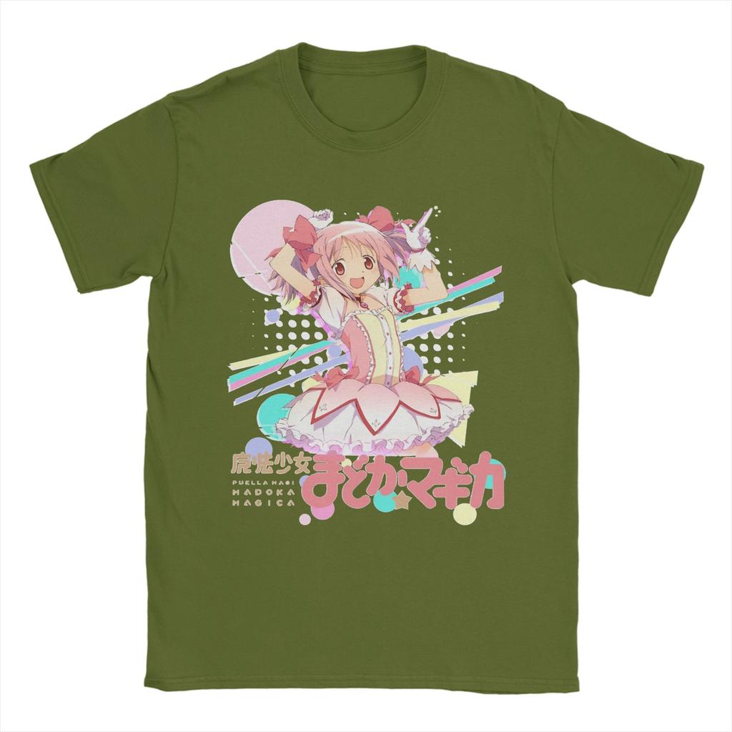 Mahou Shoujo Madoka Trička Unisex Puella Magi Madoka Magica Anime Čistá Bavlna Tričko Kulatý Výstřih Krátký Rukáv Trička Oblečení