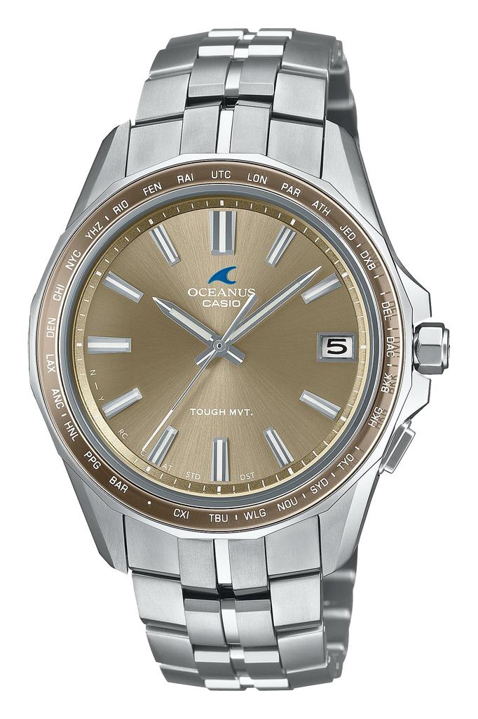 Casio Oceanus Manta Watch, Bluetooth, Radio-Controlled Solar, Sapphire Crystal, OCW-S400A-5AJF, Men's, Silver