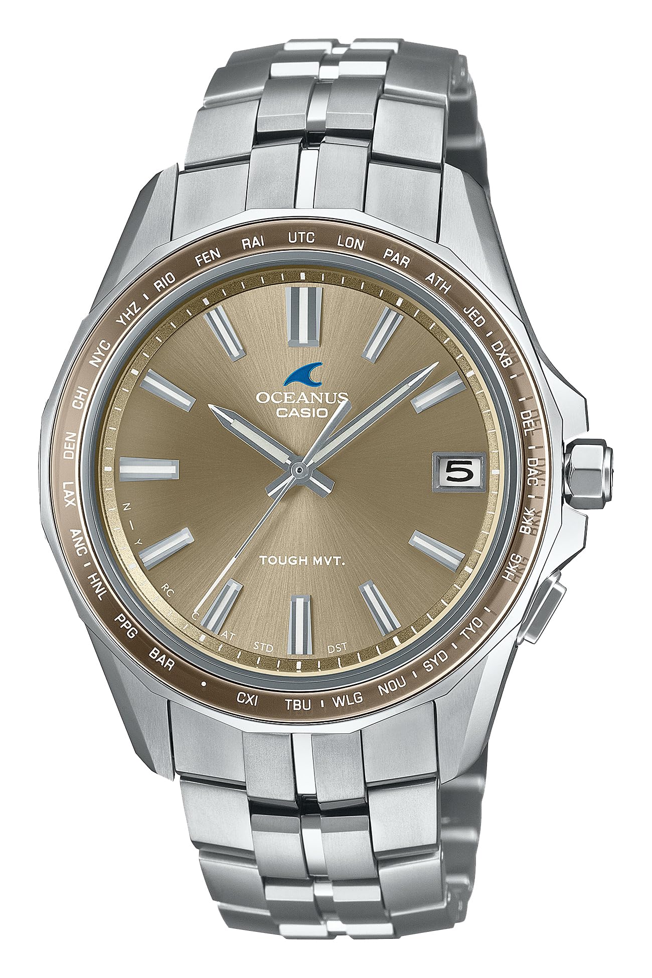 

Casio Oceanus Manta Watch, Bluetooth, Radio-Controlled Solar, Sapphire Crystal, OCW-S400A-5AJF, Men s, Silver