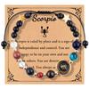 12 constellations woven adjustable bracelet gold beads star constellation symbol pendant eight planets planet bracelet