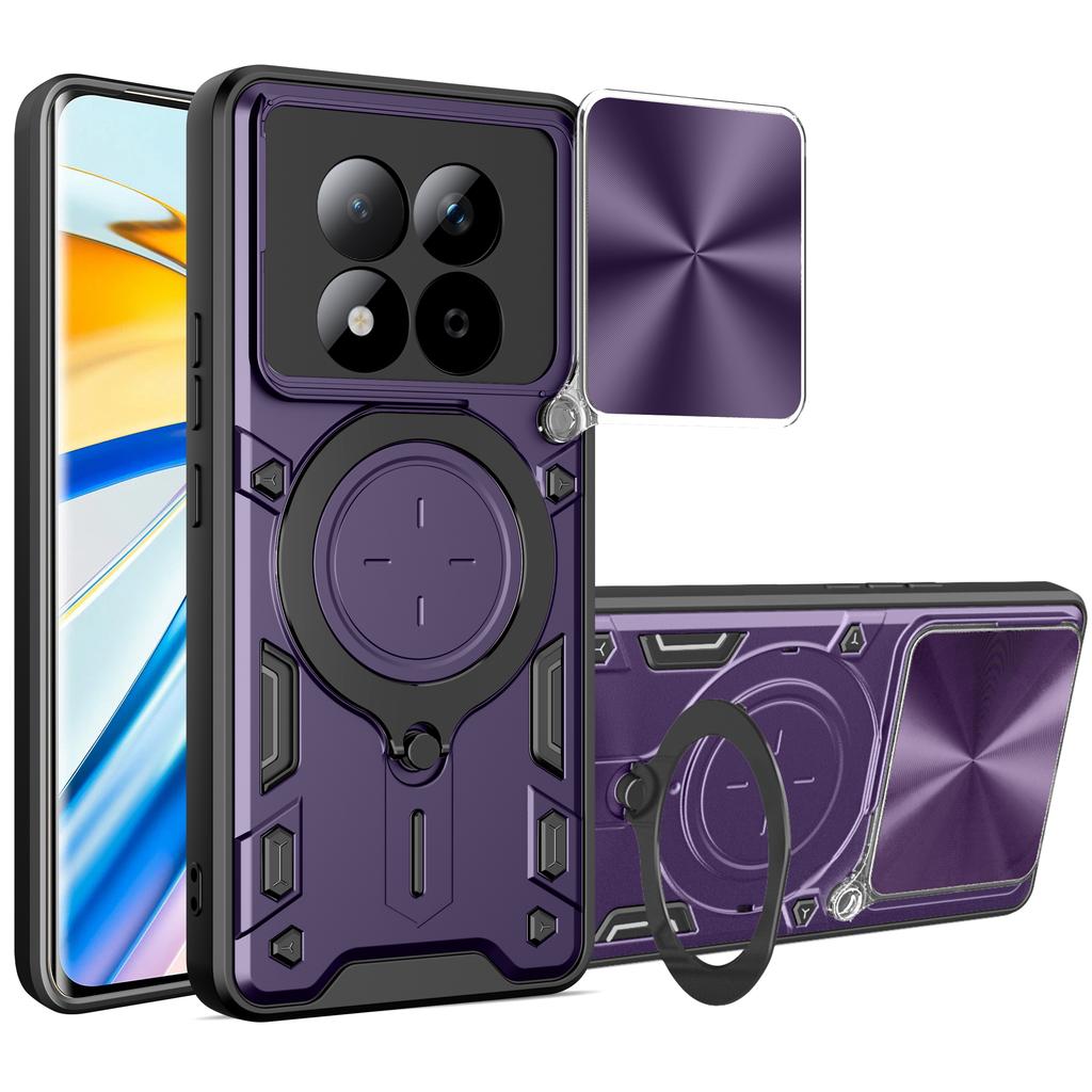 Для Xiaomi Redmi Note 15 Pro 5G (Глобальний) Чохол TPU + PC для телефону з підставкою, віконце для ковзкої камери