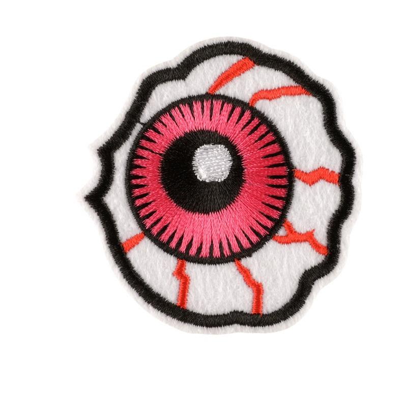 Patch in Tessuto e per Scarpe Ricamato Personalizzato con Design Bulbo Oculare – Emblema per Abbigliamento Personalizzato e Accessorio Etichetta