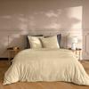 Housse Couette + 2 Taies 220 X 240 Cm Flanelle Veloutea Sable