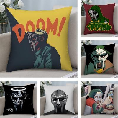 Mf D-Doom Madlibb Singer Cushion Cover Plush Fabric Soft Double-Sided Printed Sofa Warm Winter Home Child Gift Pillow Case