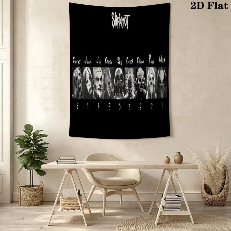Slipknot Band Logo Tapestry Tapestry Wallmounted Fashion Print Soft Wall Covering Decoration Work Of Art