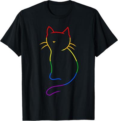 Cat LGBT Cat Holder Rainbow LGBTQ T-Shirt