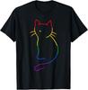 Cat LGBT Cat Holder Rainbow LGBTQ T-Shirt
