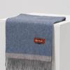 RECLOW RECLOW 100% Wool Two-Tone Navy Color Block Muffler