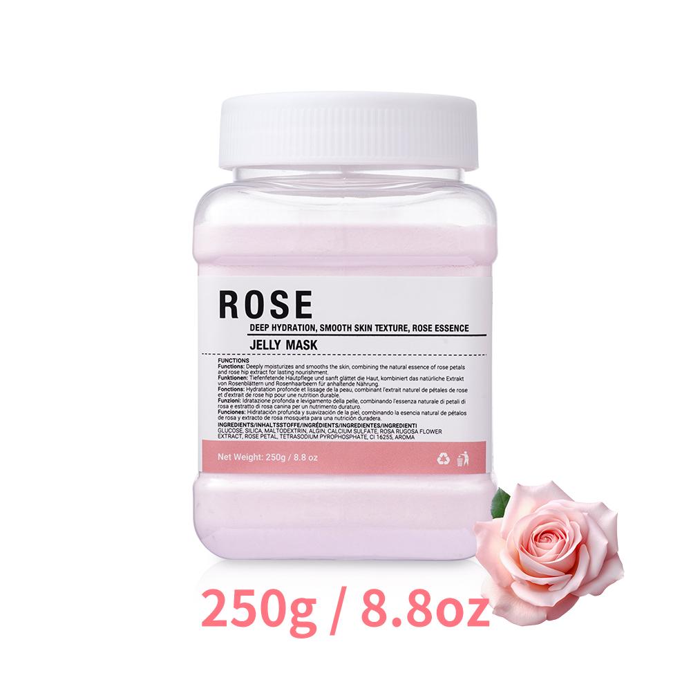 Maschera in Polvere Gelatina di Rosa per il Viso Idrata Nutre Ammorbidisce e si Rimuove Delicatamente per una Pelle Liscia e Luminosa