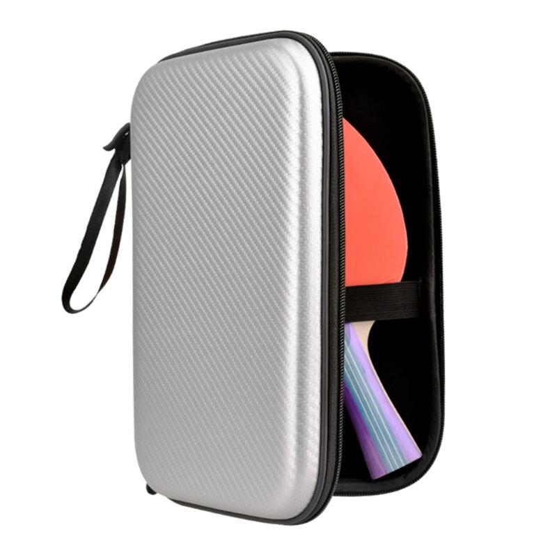 

Square Table Tennis Rackets Case Pingpong Paddle Storage Bag Waterproofs Table Tennis Paddle Hard Case Zippers Handbag срібний