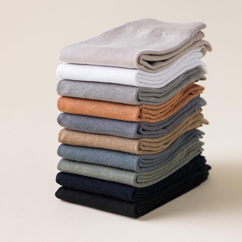 Chaussettes Japonaises Mi-Mollet en Coton Anti-Odeur à Deux Doigts pour Homme (Geta & Design à orteil séparé)