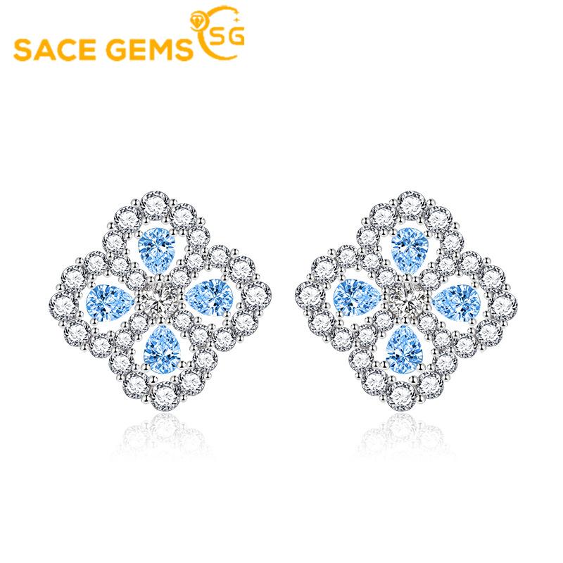 Sace Gems Classic Copper Alloy Zircon Earrings Ladies Jewelry Wedding Promise Party Gift