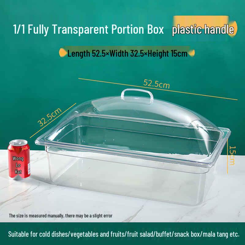 Commercial Rectangular Acrylic Food Display Tray with Arc Lid