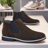 Men's Plus Size High-Top Chelsea Boots: Casual Leather, Wear-Resistant, Versatile Martin Design for Autumn and Winter